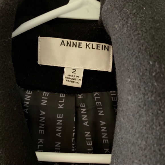 Anne Kline / Black Wool Long Coat , Heavy Winter Coat / Dramatic Collar - Picture 7 of 8